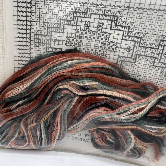 NEW 1989 Needleform Counted Cross Stitch Kit Framed 5x7 Southwest Step Pot #883 - Picture 6 of 7